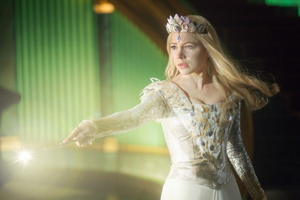 The Wizard has a chance for a mature relationship with the good witch Glinda (Michelle Williams). He'll have to change some of his ways to impress her though. (Photo courtesy Walt Disney Pictures)